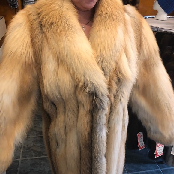 shadow fox fur coat